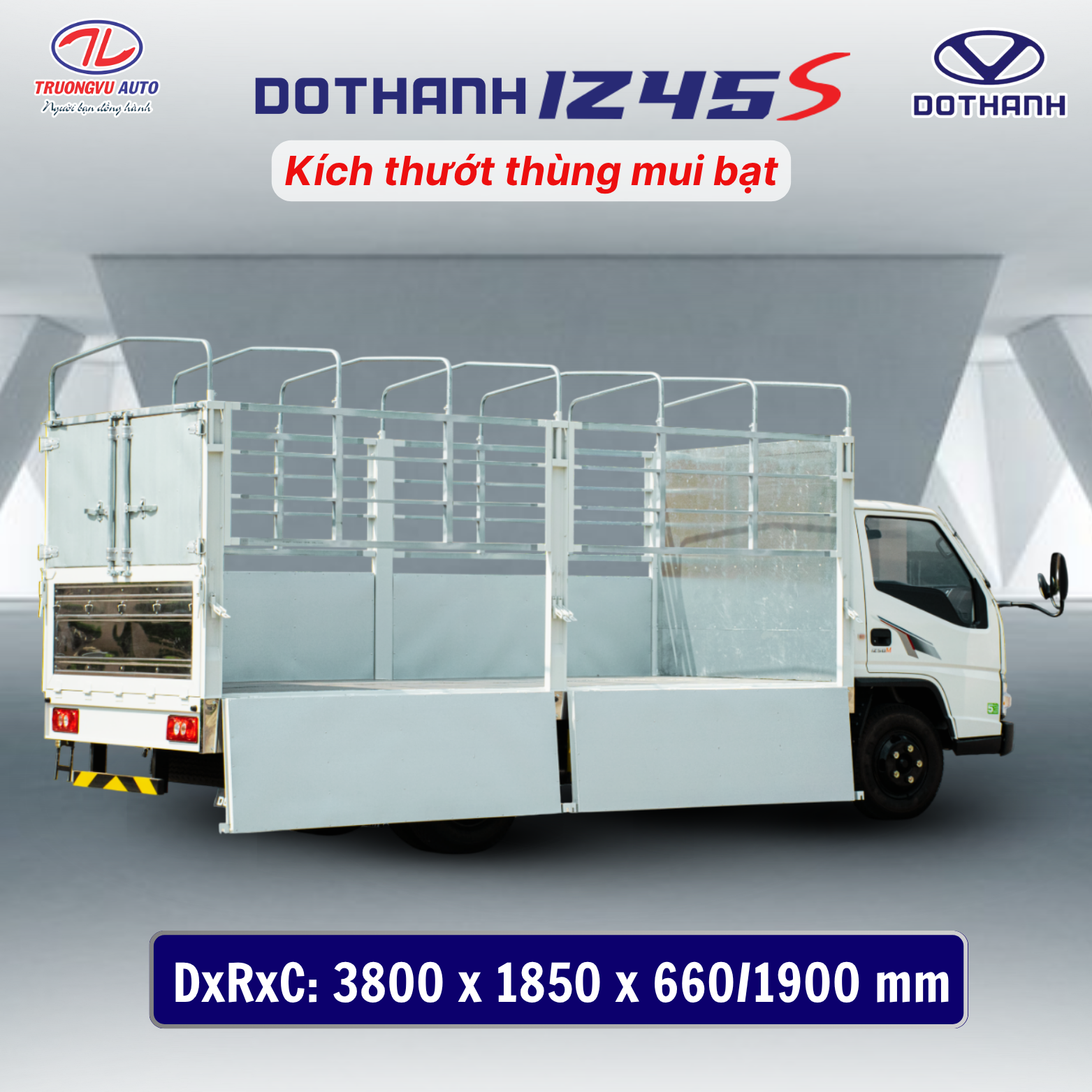 KÍCH THƯỚT THÙNG MUI BẠT