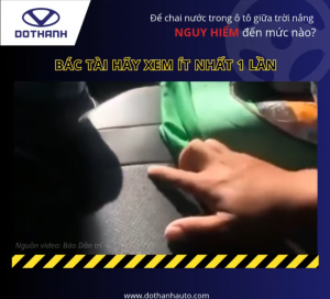 CẢNH GIÁC CHAI NƯỚC TRONG XE