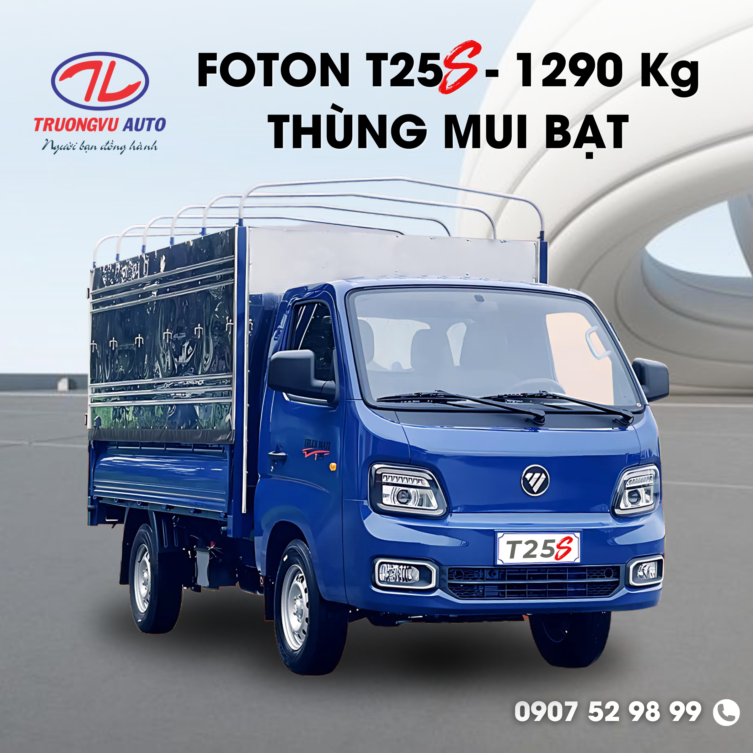 FOTON T25S THÙNG MUI BẠT