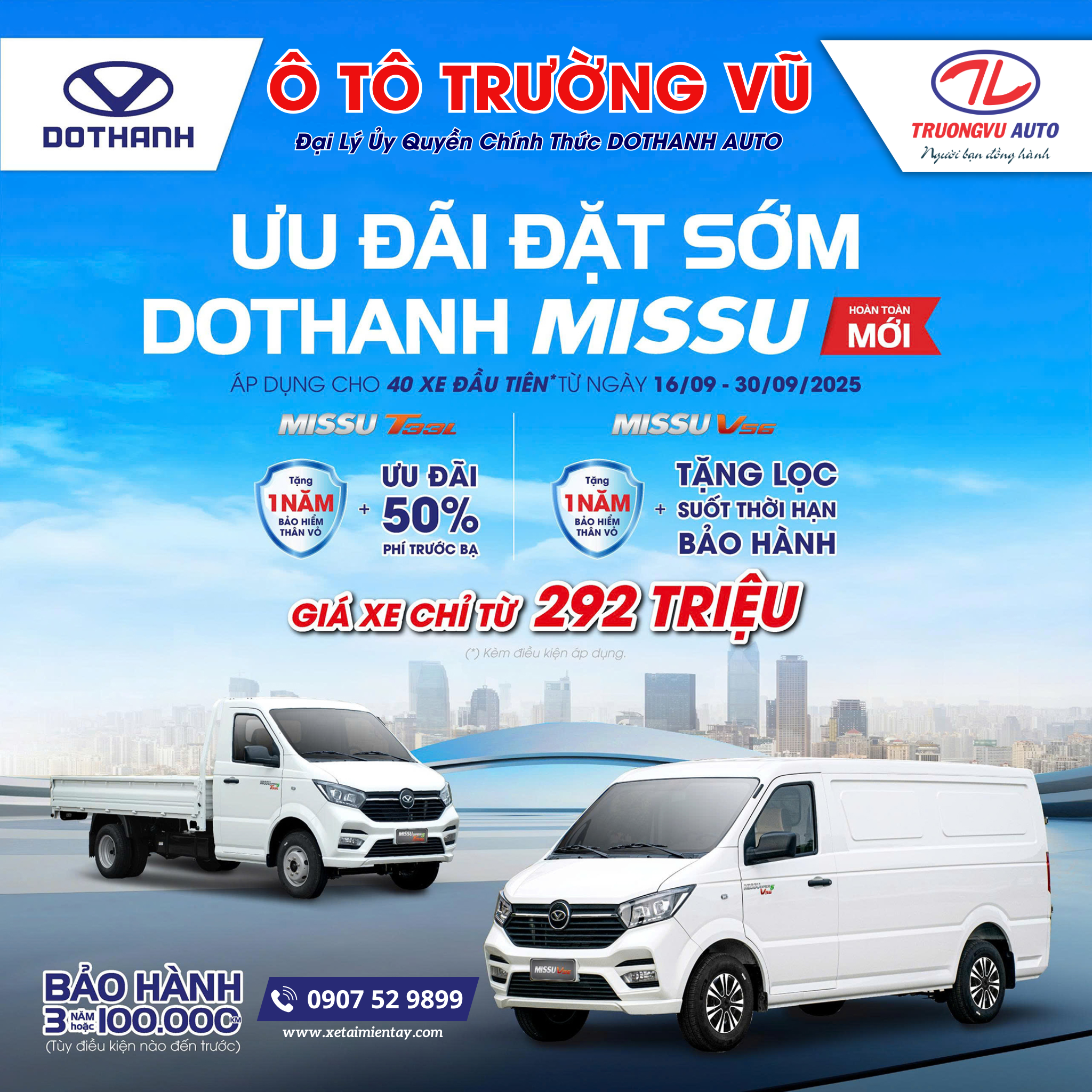 ƯU ĐÃI ĐẶT SỚM DOTHANH MISSU
