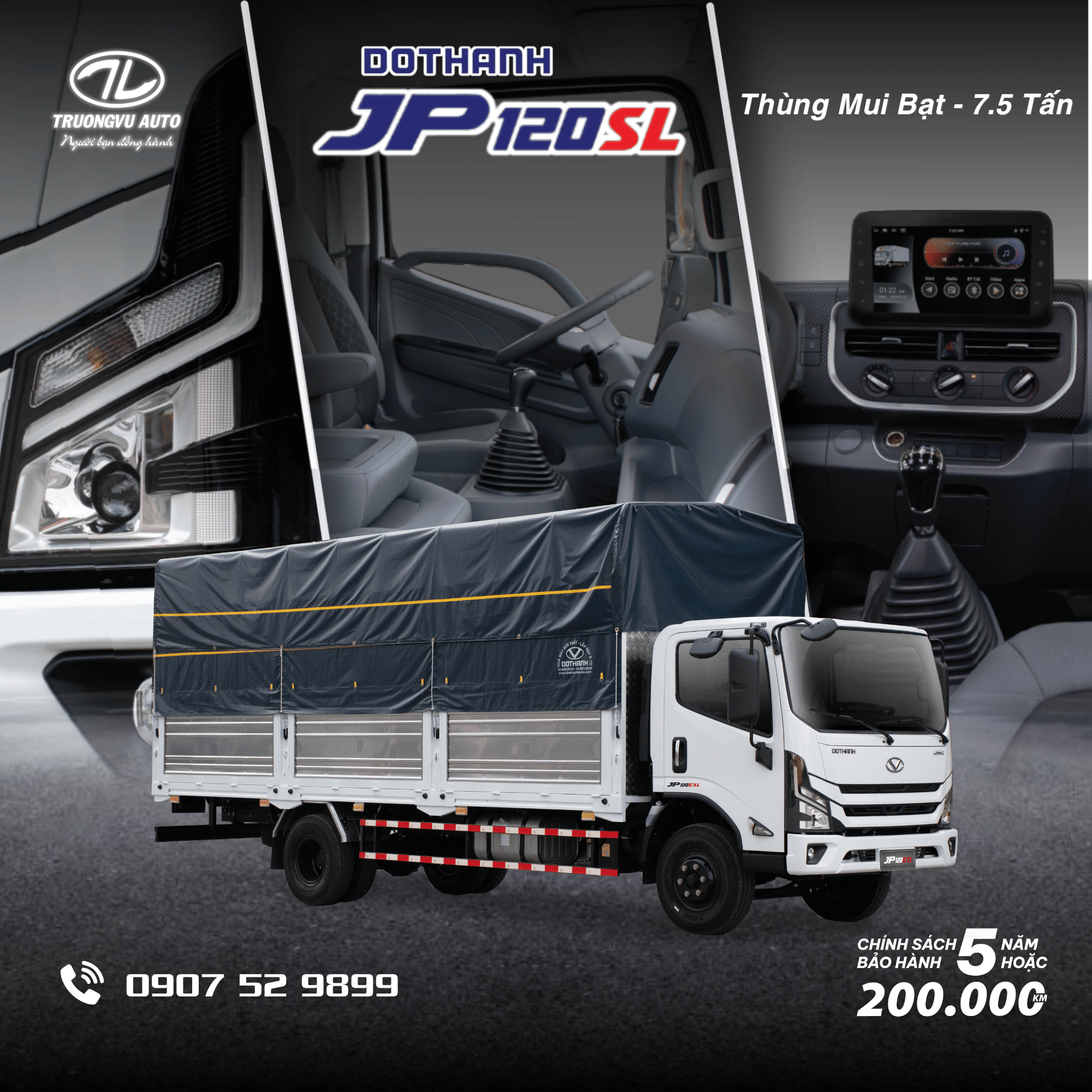 DOTHANH JP120SL THÙNG MUI BẠT