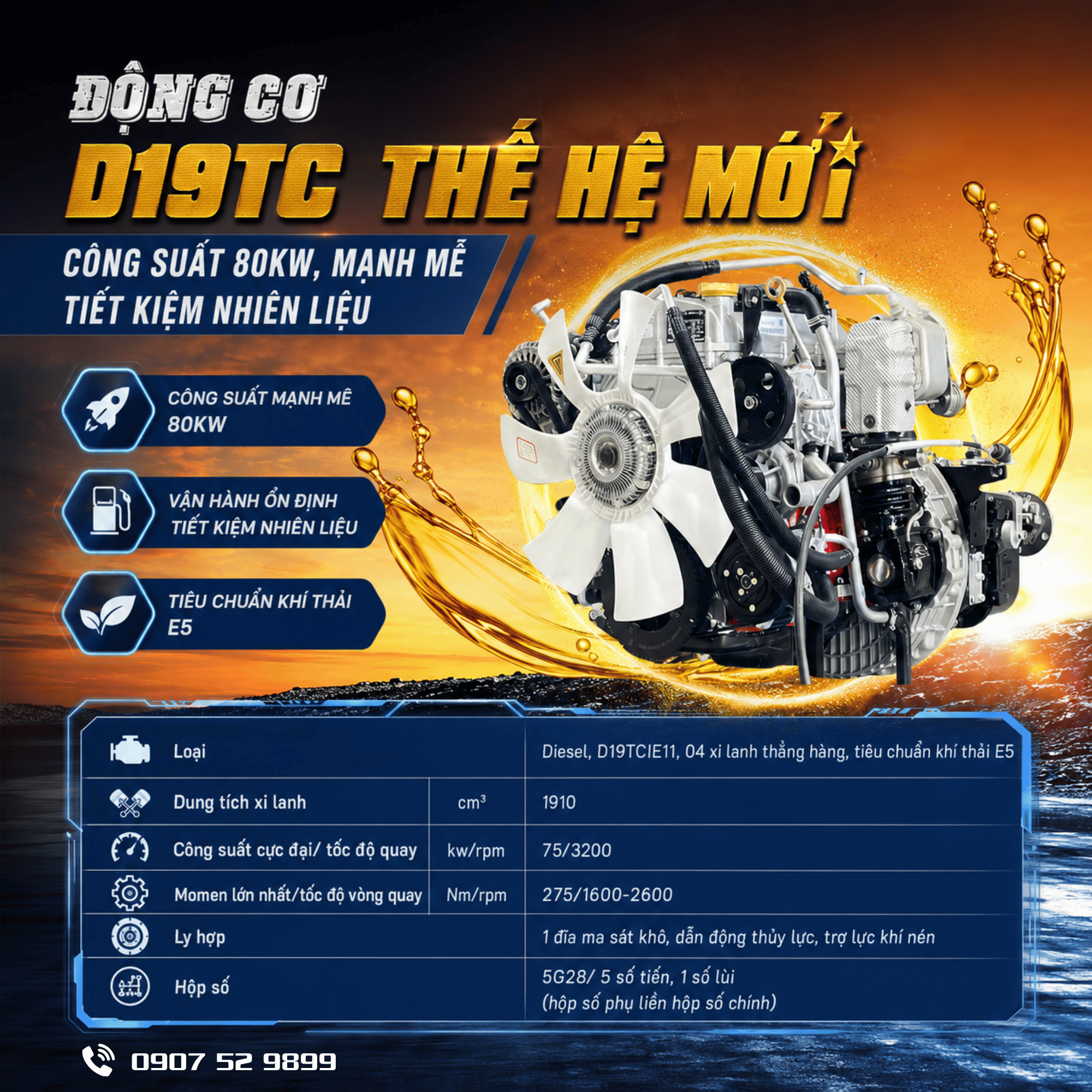 ĐỘNG CƠ FORLAND D65