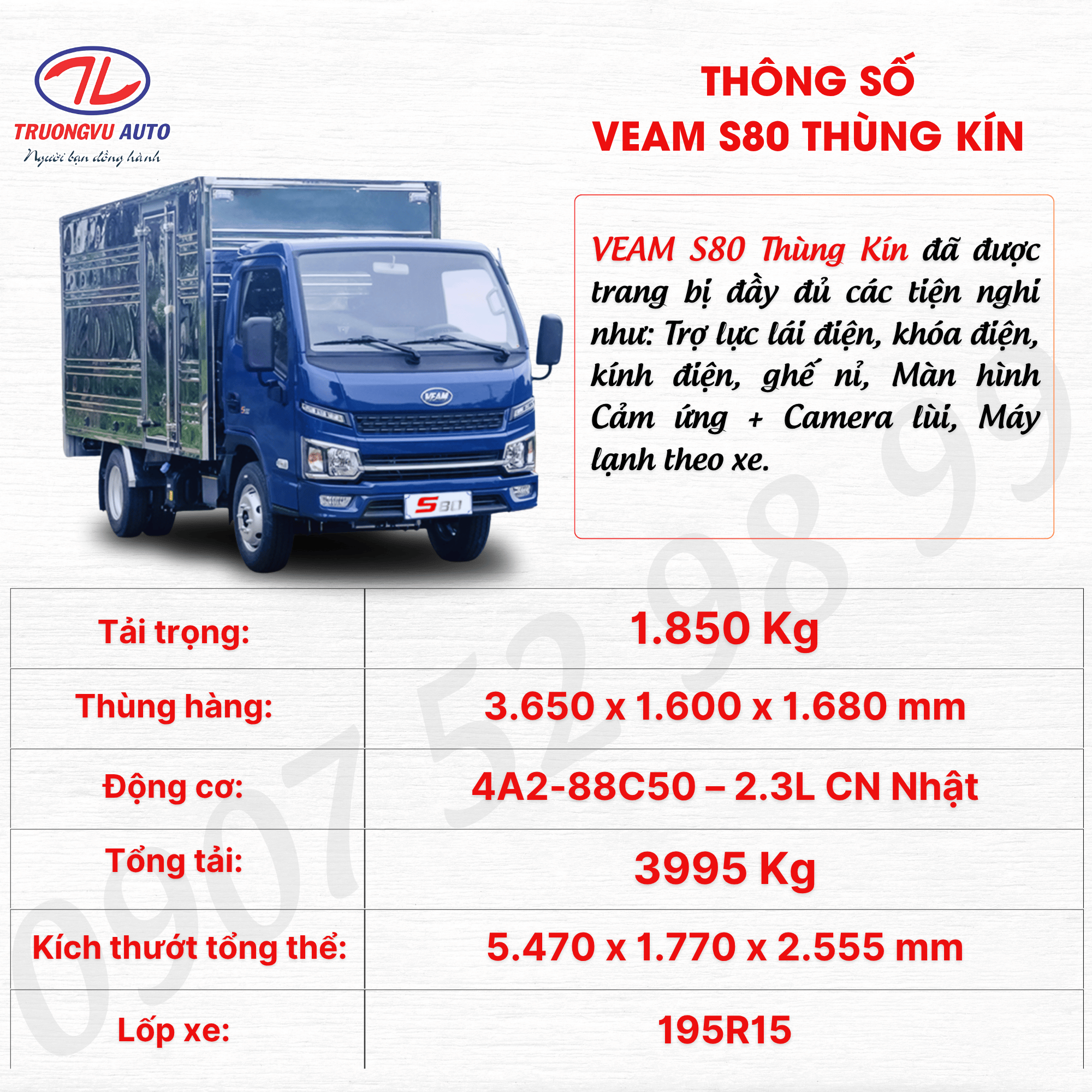 THÔNG SỐ THÙNG KÍN