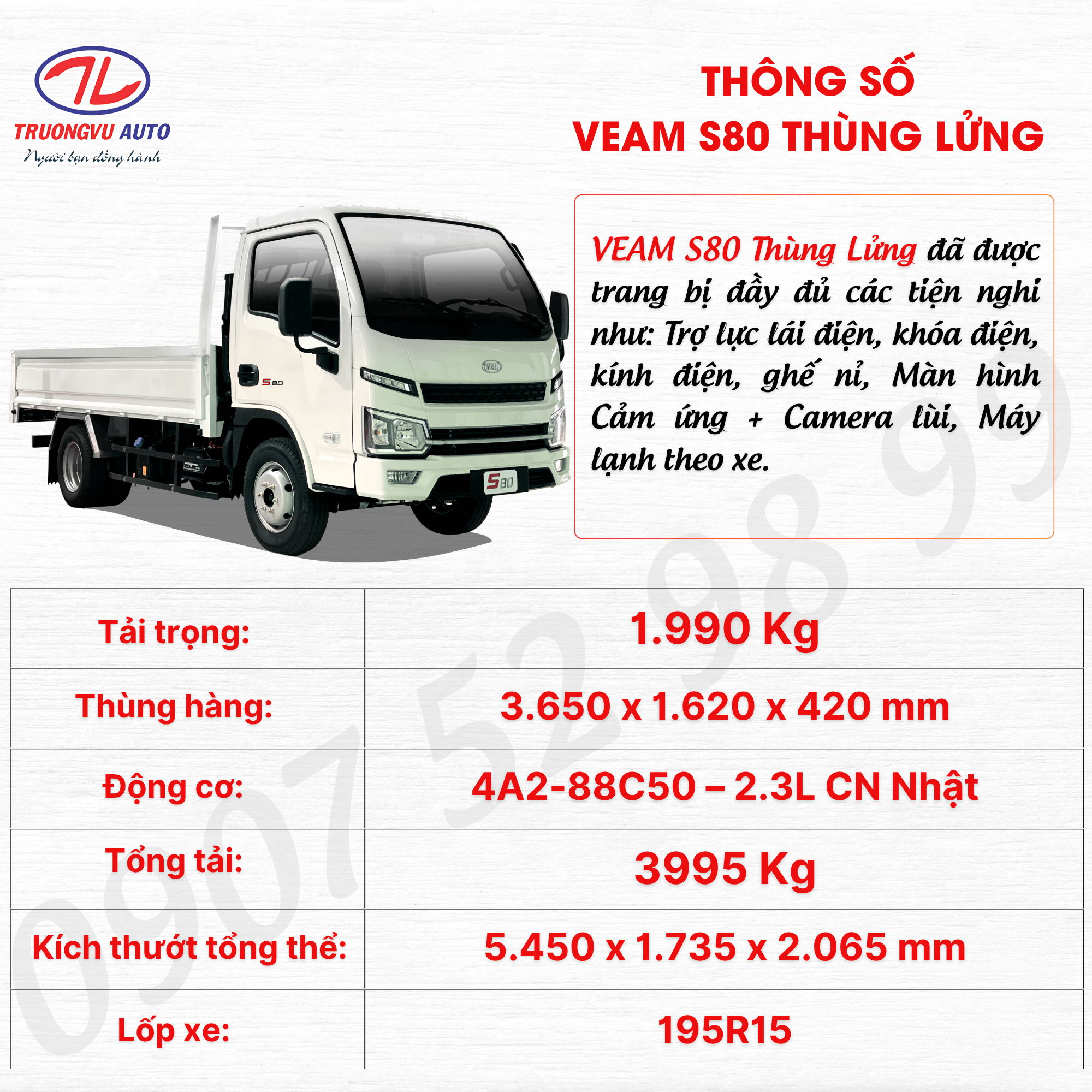 THÔNG SỐ THÙNG LỬNG